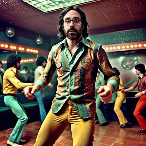Imagine me 1970s disco dancing