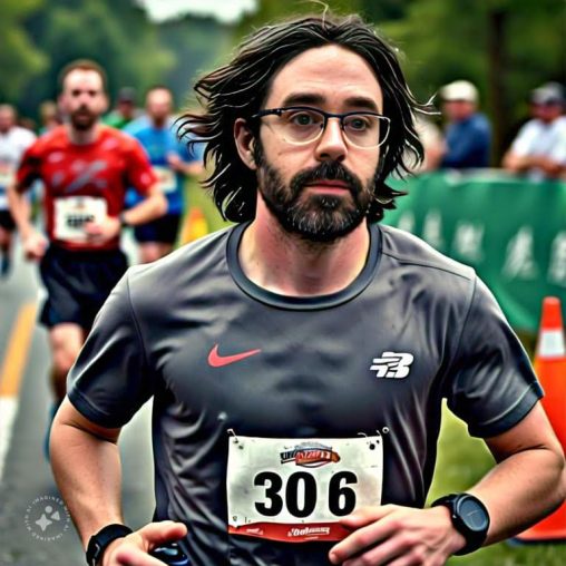 Imagine me running a race