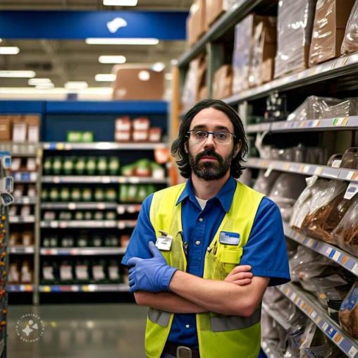 Imagine me as a Walmart employee