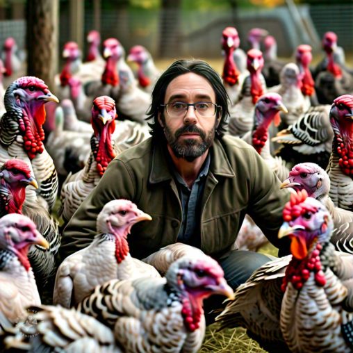 Imagine me surrounded by turkeys