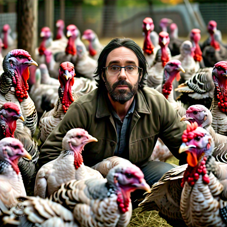 Imagine me surrounded by turkeys