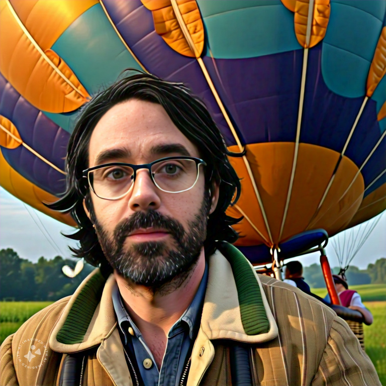 Imagine me in a hot air balloon