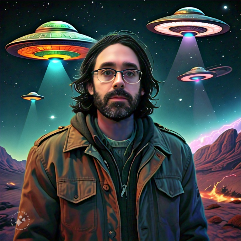 Imagine me being beamed up by an alien ufo