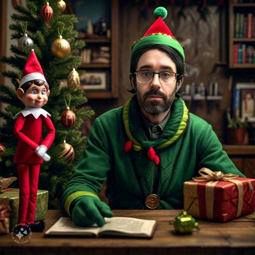 Imagine me as an elf on the shelf