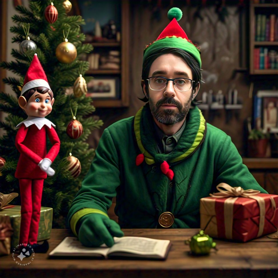 Imagine me as an elf on the shelf