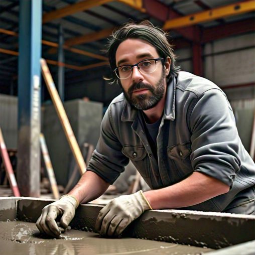 Imagine me pouring concrete