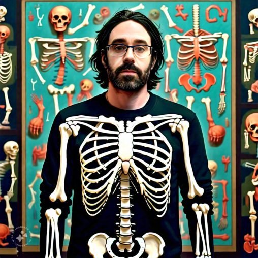 Imagine me as a skeleton