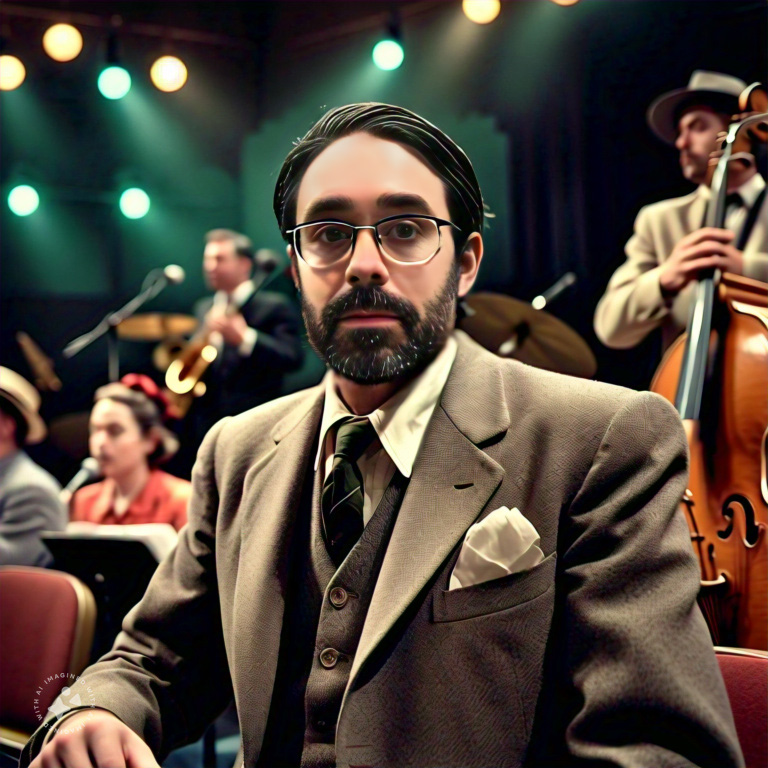 Imagine me at a 1940s big band concert