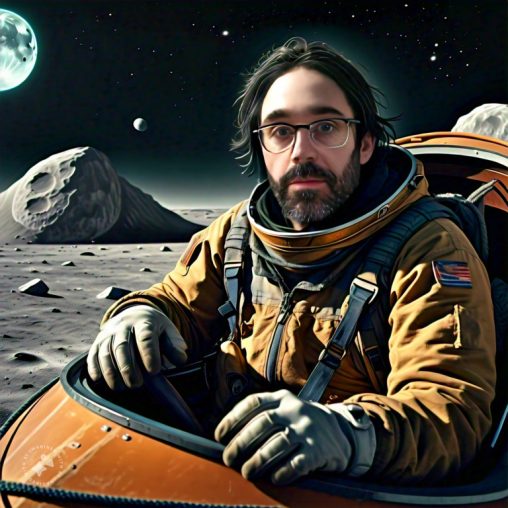 Imagine me in a boat on the moon with gloves on