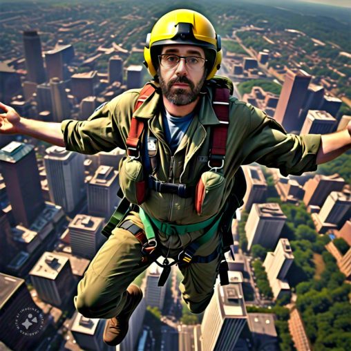 Imagine my hanging from one arm onto a flying helicopter