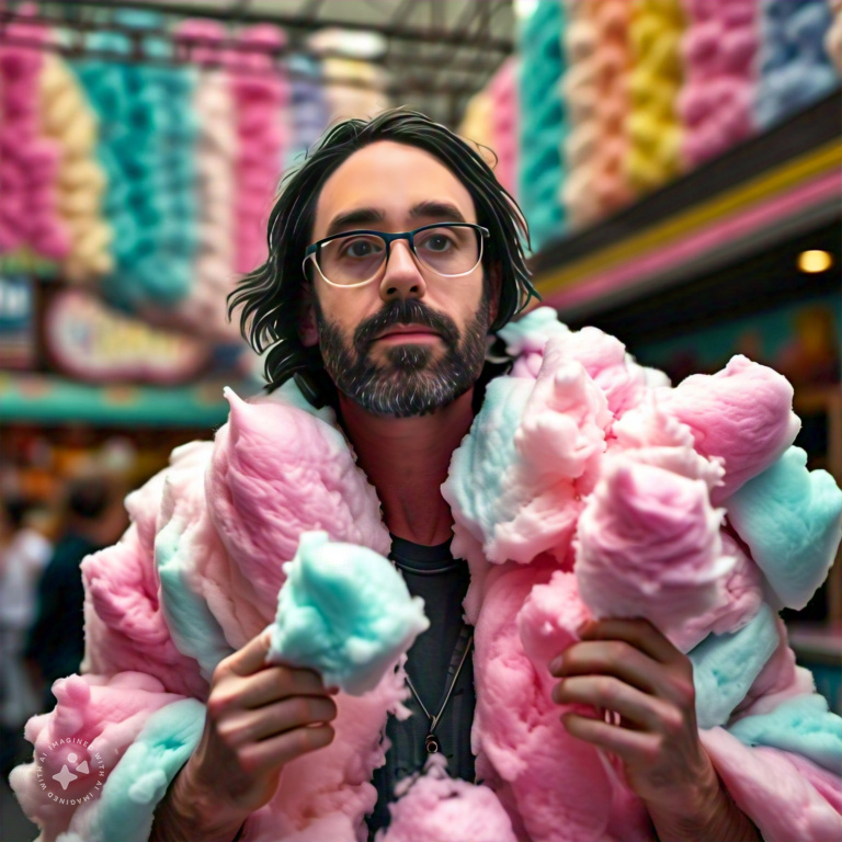 Imagine me covered in cotton candy