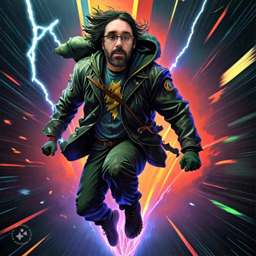 Imagine me riding a lightning bolt