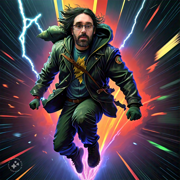 Imagine me riding a lightning bolt