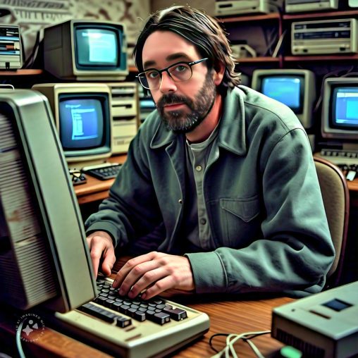 Imagine me coding on an old computer