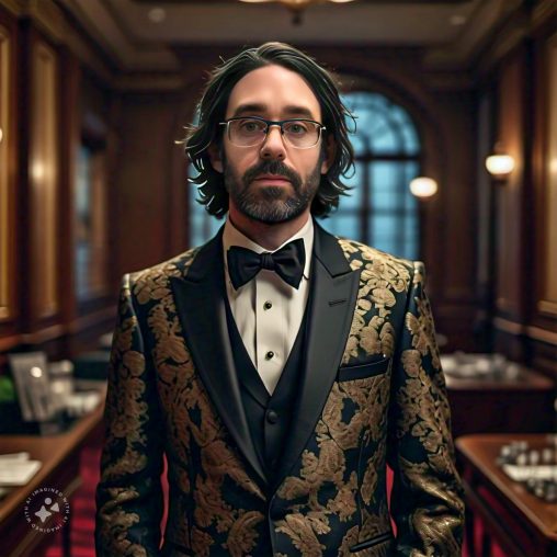 Imagine me in a fancy tuxedo