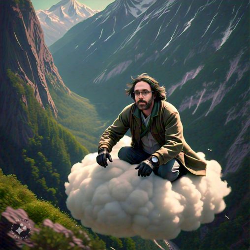 Imagine me riding on a cloud with driving gloves