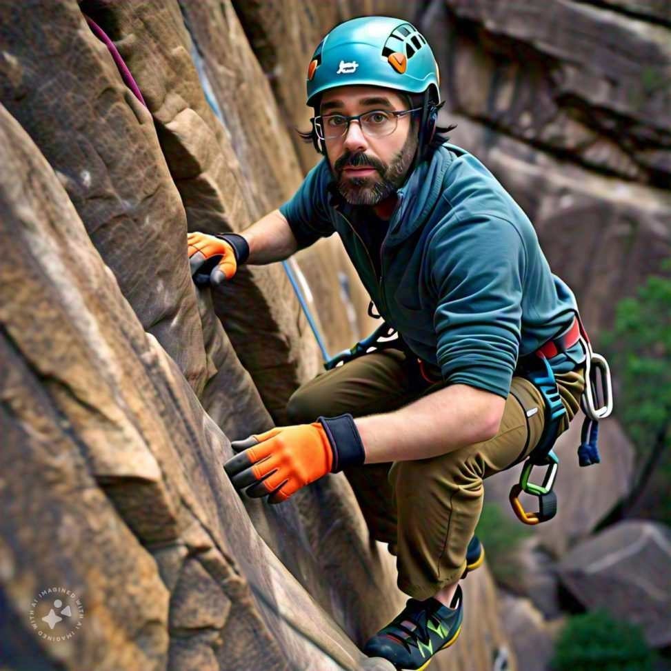 Imagine me rock climbing