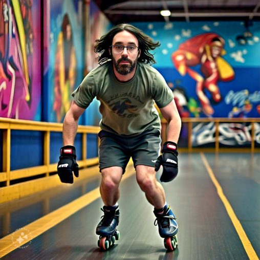 Imagine me roller skating