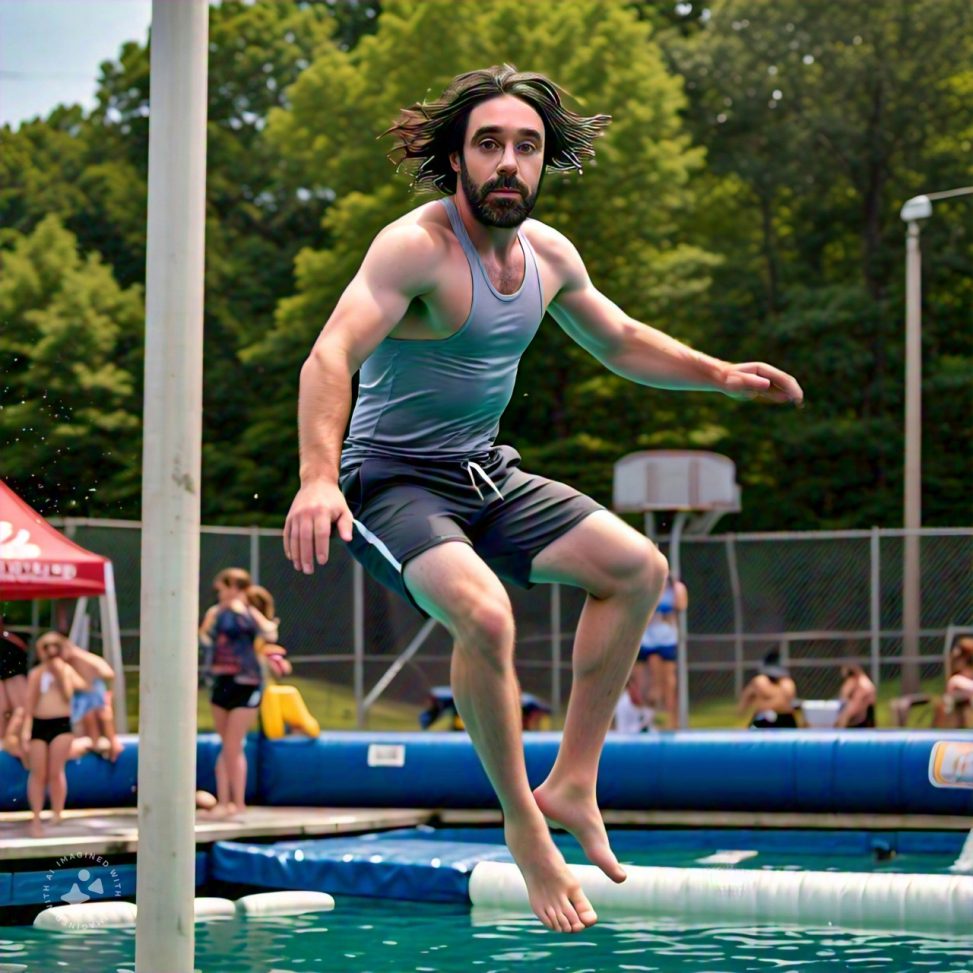 Imagine me jumping off a high dive