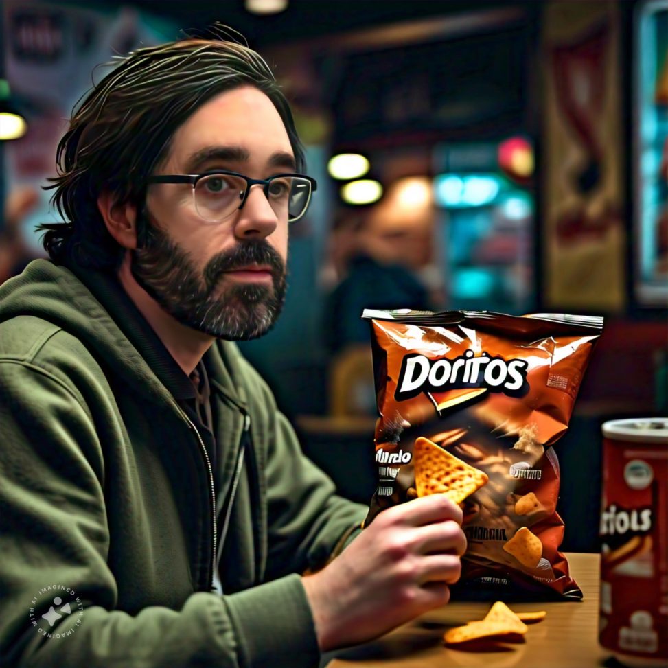 Imagine me eating a bag of Doritos