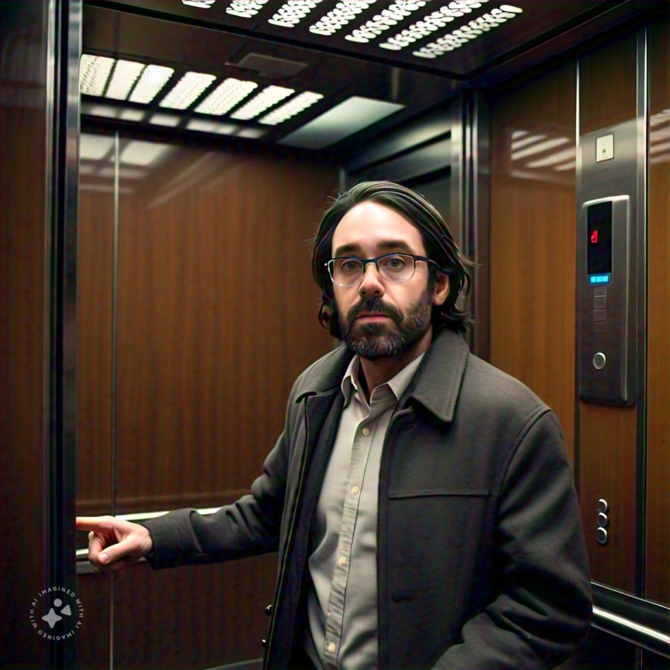 Imagine me in an elevator pointing at the button