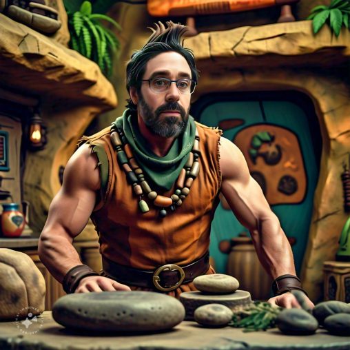 Imagine me in the Flintstones