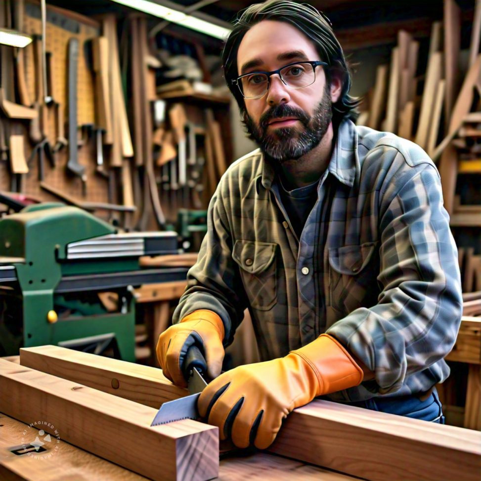 Imagine me woodworking wearing gloves