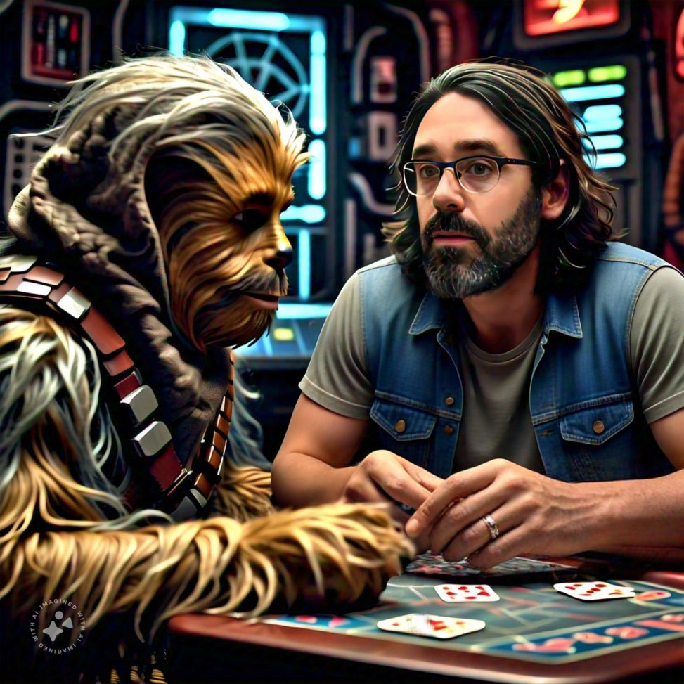 Imagine me playing cards with Chewbacca