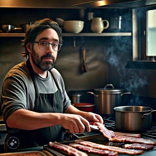 Imagine me cooking bacon