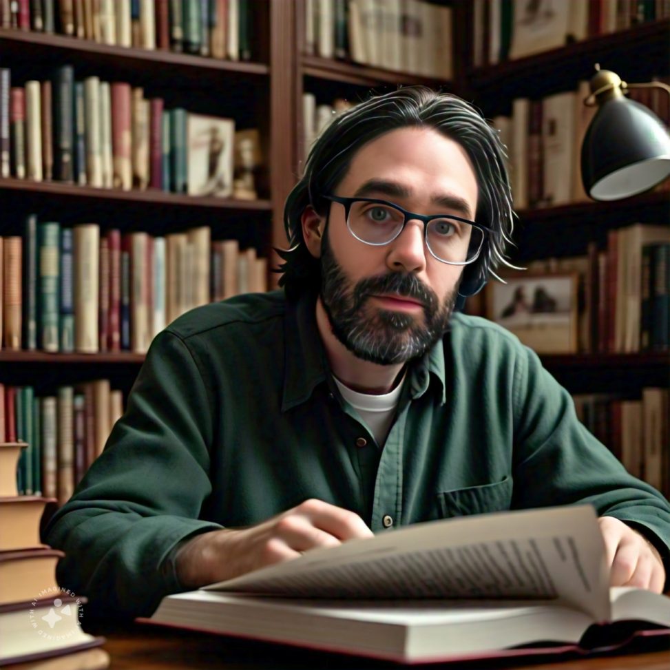 Imagine me reading a book