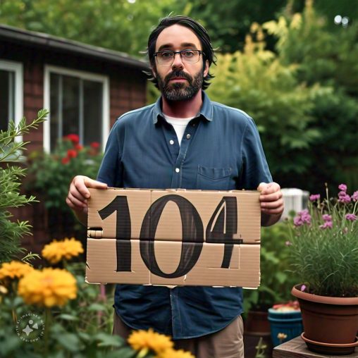 Imagine me holding a sign with 104 on it
