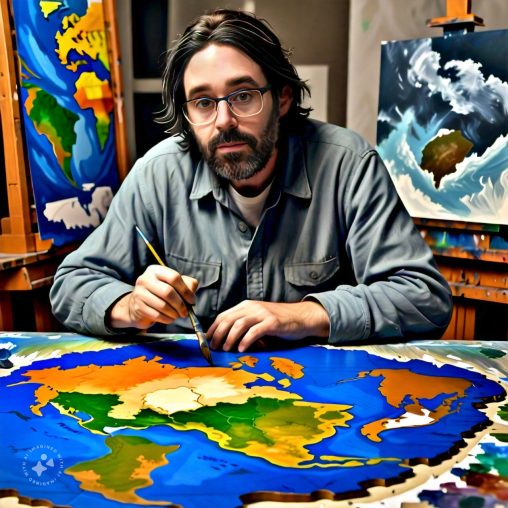 Imagine me painting a continent