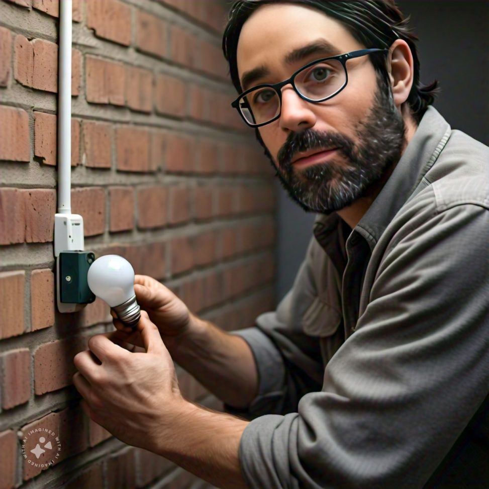 Imagine me changing a light bulb