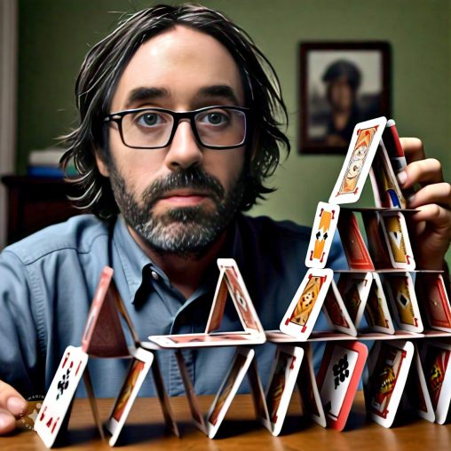 Imagine me building a house of cards