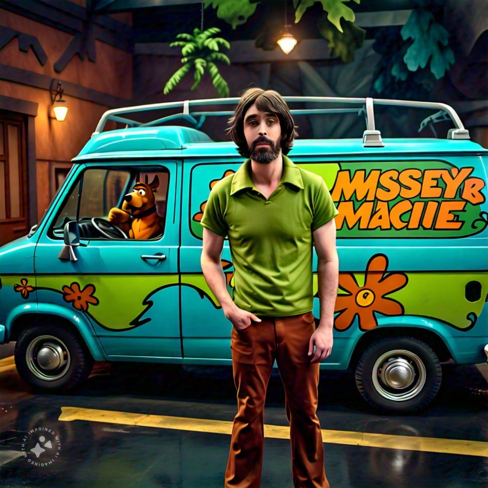 Imagine me in Scooby Doo my the Mystery Machine