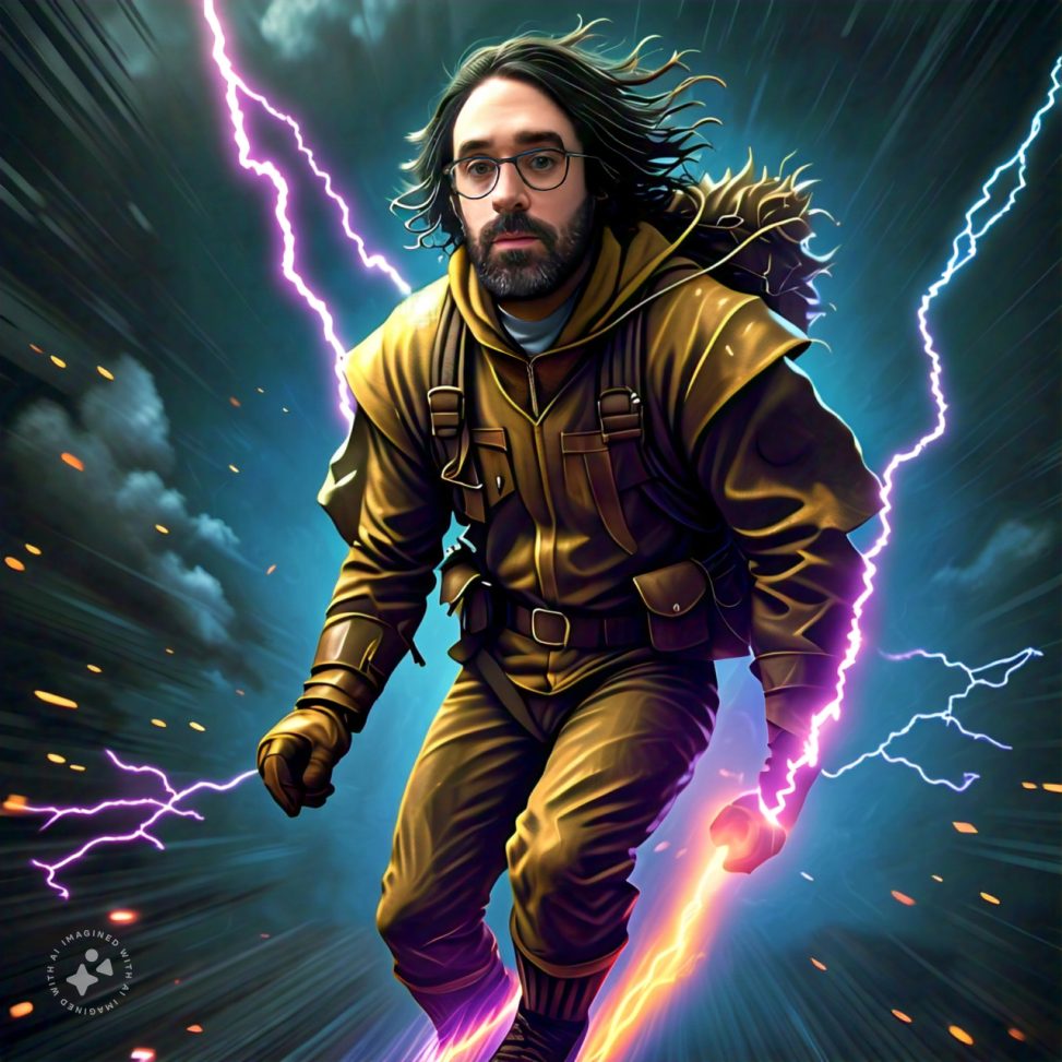 Imagine me riding a lightning bolt