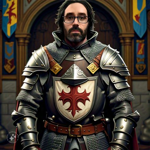 Imagine me as a knight in a suit of armor