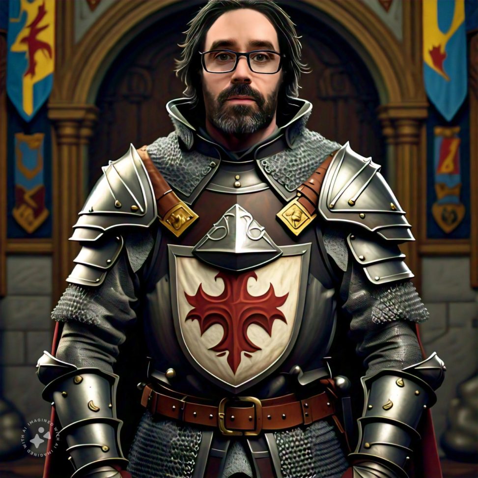 Imagine me as a knight in a suit of armor