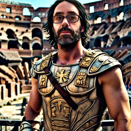 Imagine me in a Roman coliseum