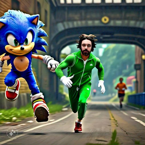 Imagine me running with Sonic the Hedgehog