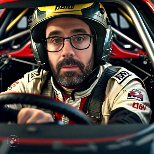 Imagine me as a race car driver