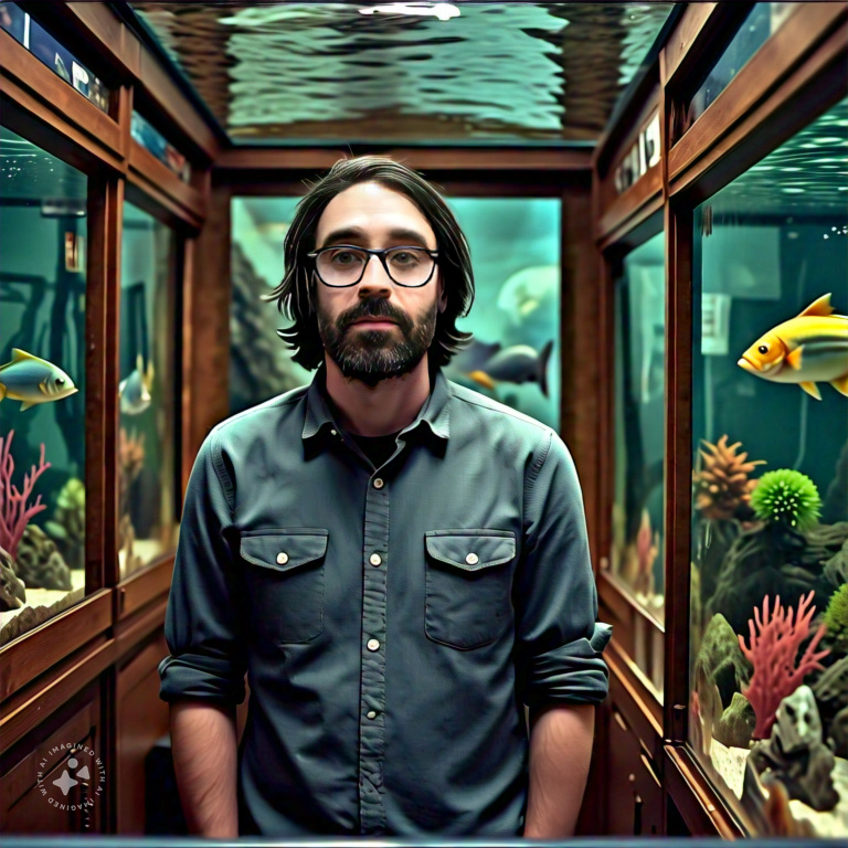 Imagine me in a fish tank