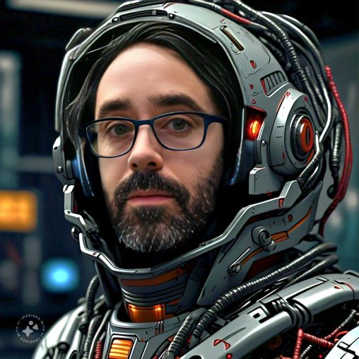 Imagine me as a robot with my face open