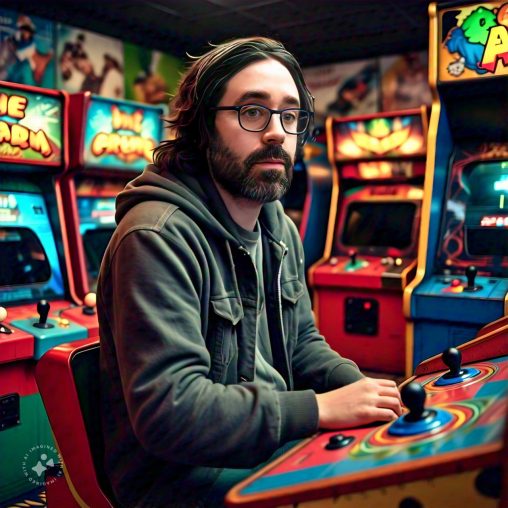 Imagine me at a video game arcade