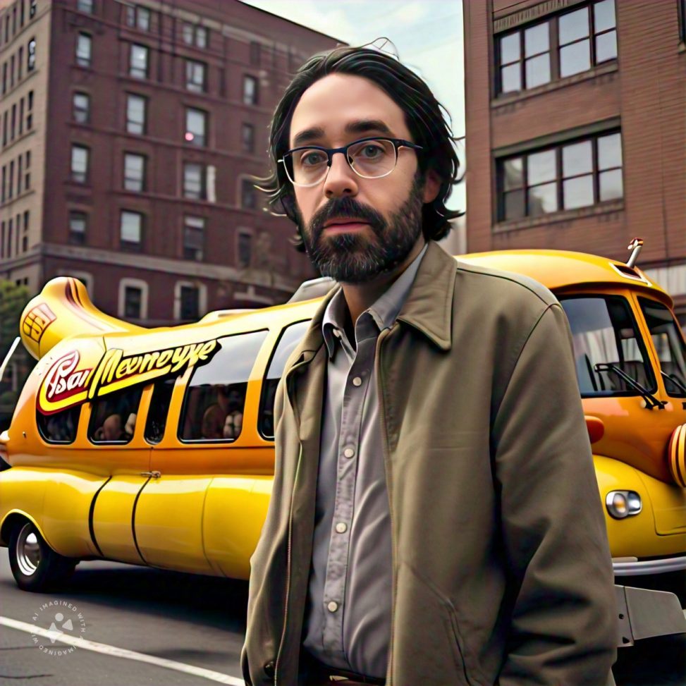 Imagine me standing next to the Oscar Mayer Wienermobile