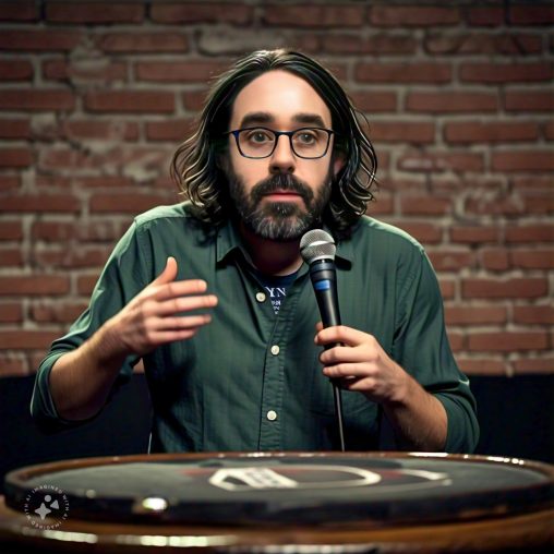 Imagine me performing stand-up comedy