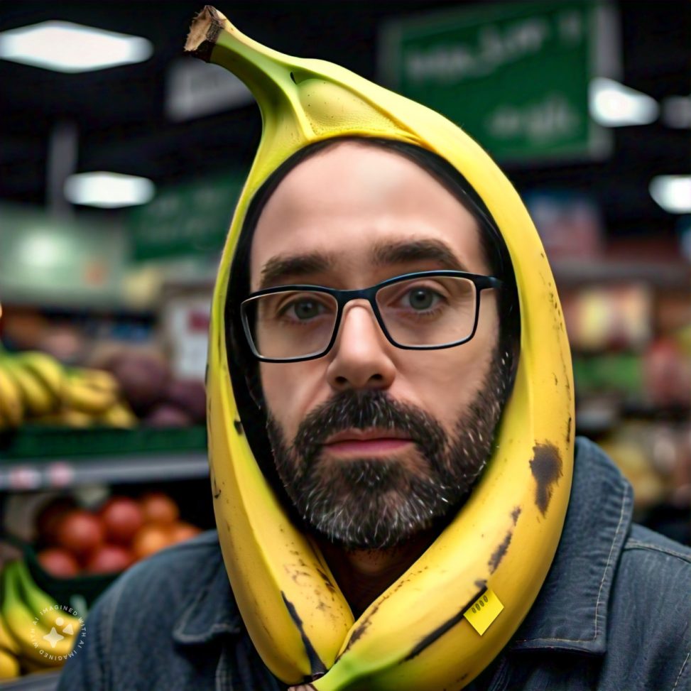 Imagine me as a banana