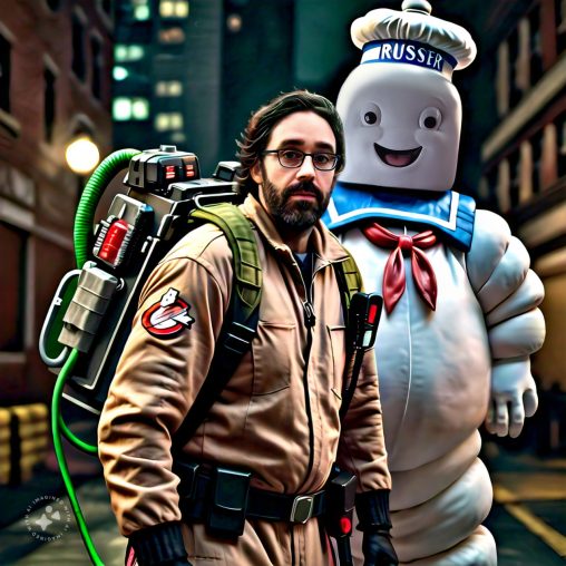 Imagine me as a Ghostbuster next to the Stay Puft Marshmallow Man