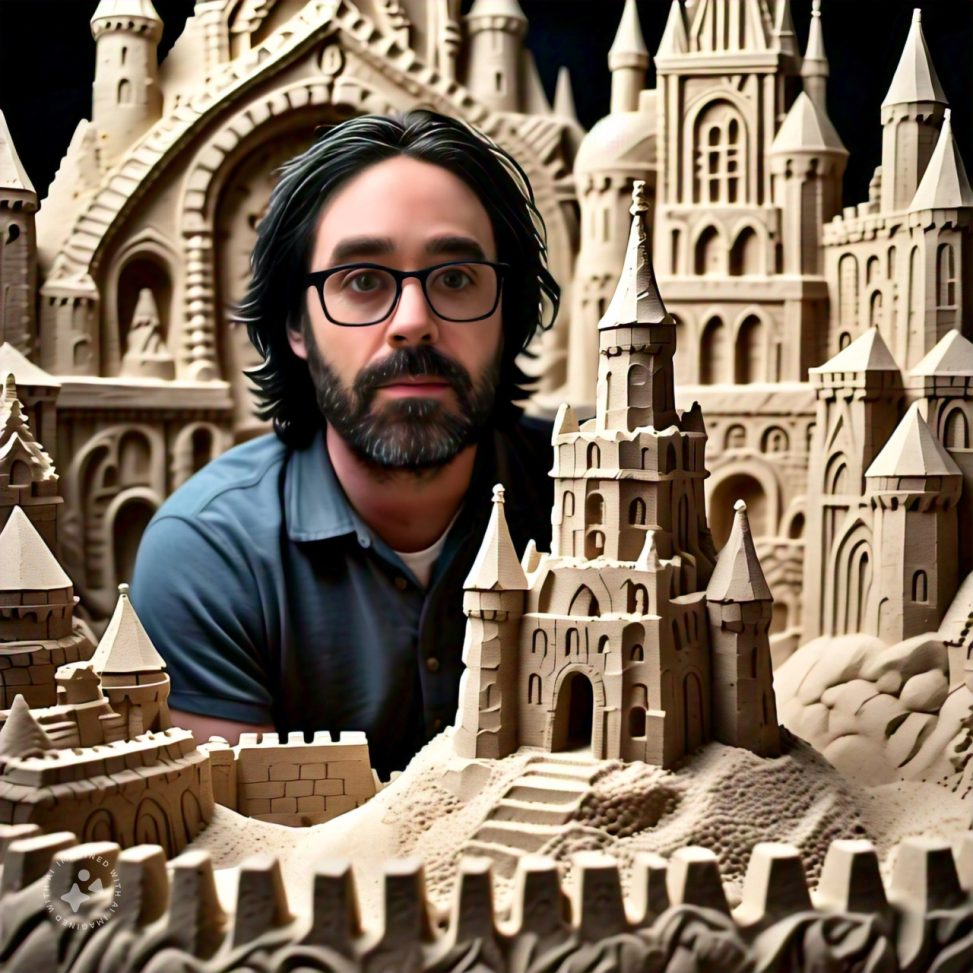 Imagine me inside a real sand castle