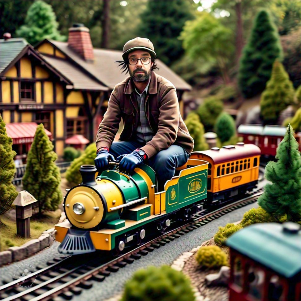 Imagine me riding atop a miniature train